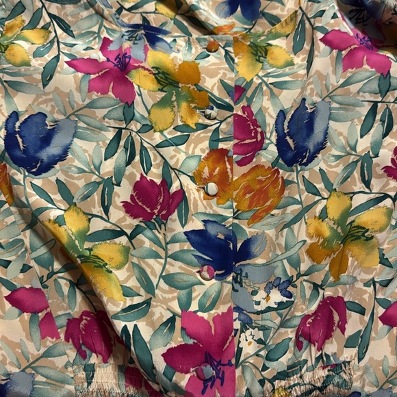 Maggy London Vintage Silk Midi Floral Teachercore Dress Size: 14 Length: 46” - Picture 6 of 7